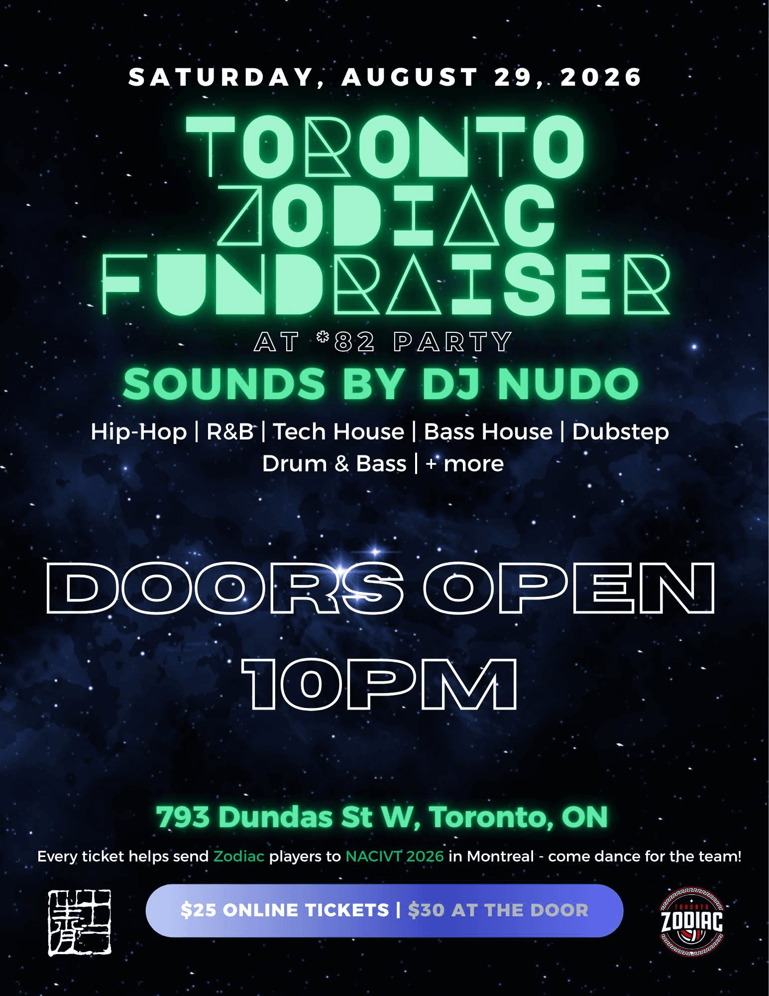Zodiac x Area 82 Fundraiser
