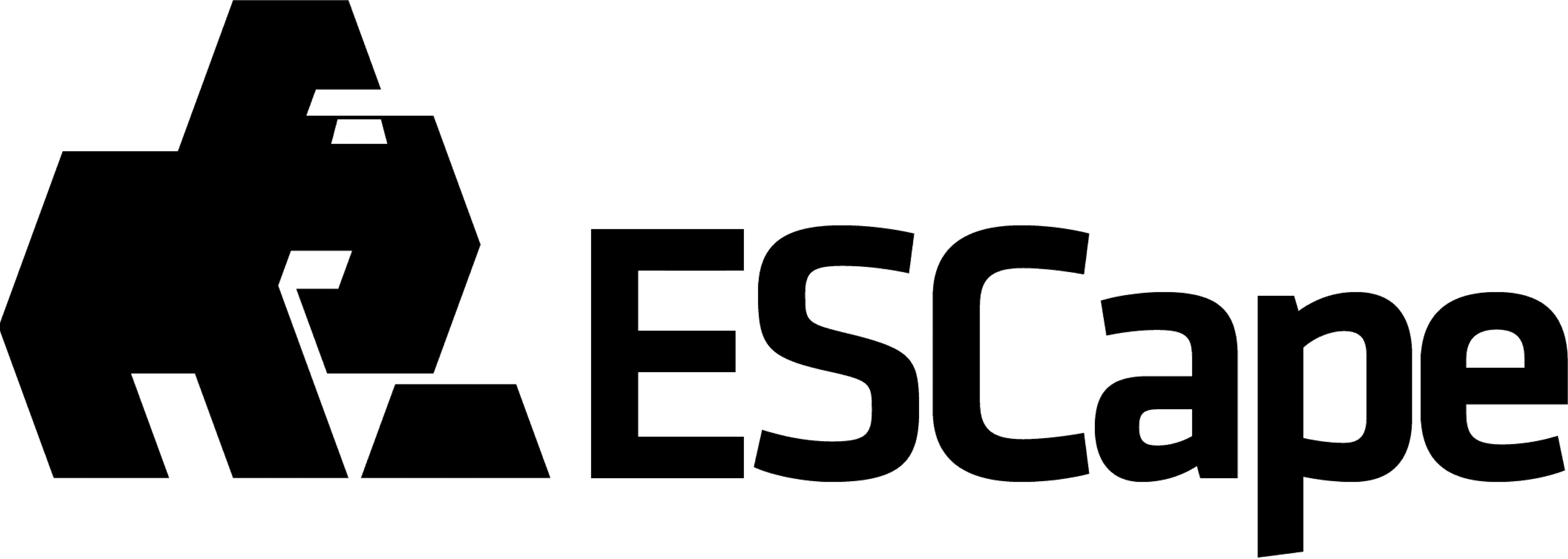 The ESCAPE logo: an ape beside the word ESCape