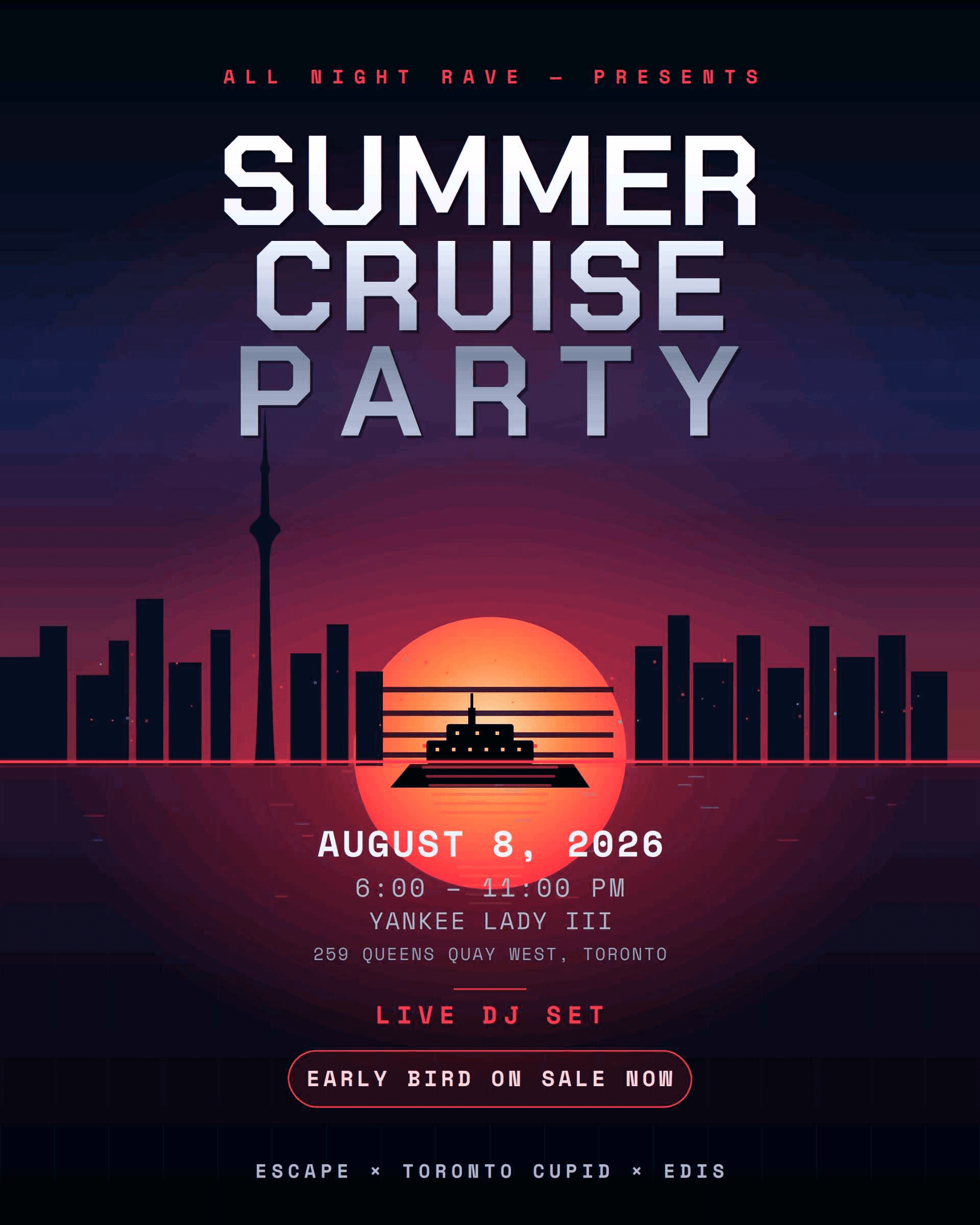 ALL NIGHT RAVE: SUNSET HARBOUR CRUISE 🌅⚓️